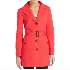 Mango Red Trench Coat